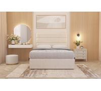 Somnior Beds Somnior Chambery Ivory Plush Hybrid Pocket Sprung Orthopaedic Divan Bed Set With Upholstered Headboard