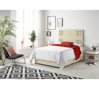 Somnior Beds Somnior Flexby Linen Beige 4Ft6 Memory Foam Divan Bed With 4 Drawers, Mattress & Headboard - Double