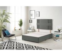 Somnior Beds Somnior Flexby Linen Grey Divan Base With Headboard - Small Single