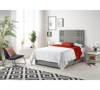 Somnior Beds Somnior Flexby Linen Silver 2Ft6 Memory Foam Divan Bed With 2 Drawers, Mattress & Headboard - Small Single