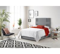 Somnior Beds Somnior Flexby Plush Charcoal 5Ft Memory Foam Divan Bed With 4 Drawers, Mattress & Headboard - King