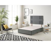 Somnior Beds Somnior Flexby Plush Charcoal Divan Base With Headboard - Small Single