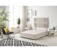 Somnior Beds Somnior Flexby Plush Silver Divan Base With Headboard - Small Single