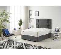 Somnior Beds Somnior Flexby Tweed Charcoal 2Ft6 Memory Foam Divan Bed With Mattress & Headboard - Small Single