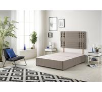 Somnior Beds Somnior Flexby Tweed Coffee Divan Base With Headboard - King