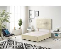 Somnior Beds Somnior Galaxy Linen Beige Divan Base With Headboard - Double