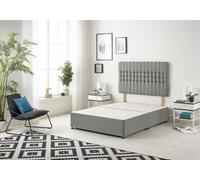 Somnior Beds Somnior Galaxy Linen Silver Divan Base With Headboard - Single
