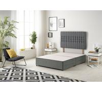 Somnior Beds Somnior Galaxy Plush Charcoal Divan Base With Headboard - Small Single