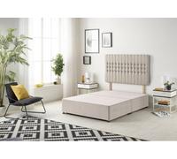Somnior Beds Somnior Galaxy Plush Silver Divan Base With Headboard - Small Double
