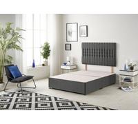 Somnior Beds Somnior Galaxy Tweed Charcoal Divan Base With Headboard - Small Double