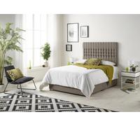 Somnior Beds Somnior Galaxy Tweed Coffee 4Ft6 Memory Foam Divan Bed With 2 Drawers, Mattress & Headboard - Double