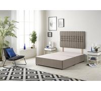 Somnior Beds Somnior Galaxy Tweed Coffee Divan Base With Headboard - Small Double