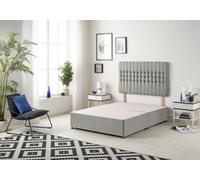 Somnior Beds Somnior Galaxy Tweed Grey Divan Base With Headboard - Small Single