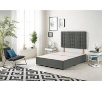 Somnior Beds Somnior Linen Grey Bliss Divan Base With Headboard - Small Single