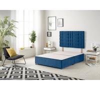Somnior Beds Somnior Plush Navy Bliss Divan Base With Headboard - Small Double