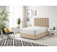 Somnior Beds Somnior Premier Beige Plush 6Ft Memory Foam Divan Bed With Mattress & Headboard - Super King