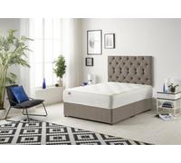 Somnior Beds Somnior Premier Tweed Coffee 4Ft6 Memory Foam Divan Bed With Mattress & Headboard - Double