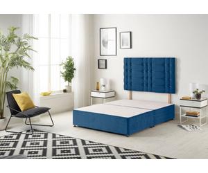 Somnior Beds Somniorplush Navy Bliss Divan Base With Headboard - Single