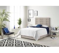 Somnior Bliss Sprung Memory Foam 2 Drawer Divan Bed with Upholstered Headboard Plush Velvet in Silver | Size: Double Somnior Silver Double