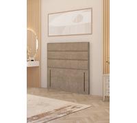 Somnior Chambery 54" Floor Standing Divan Headboard Upholstered Plush Velvet in Beige | Size: Small Double