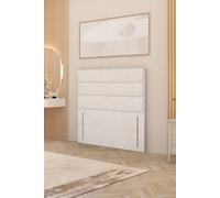 Somnior Chambery 54" Floor Standing Divan Headboard Upholstered Plush Velvet in Ivory | Size: Single Somnior Ivory Single