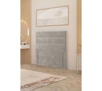 Somnior Chambery 54" Floor Standing Divan Headboard Upholstered Plush Velvet In Silver Silver