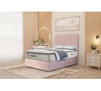 Somnior Eleanor Plush Divan Bed Set with Pillowtop Mattress & 54" Headboard in Pink | Size: Small Double Somnior Pink Small Double