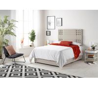 Somnior Flexby Sprung Memory Foam 2 Drawer Divan Bed with Upholstered Headboard Plush Velvet in Silver | Size: King Somnior Silver King