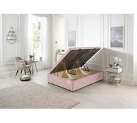 Somnior Milbank Side Opening Storage Ottoman Bed in Plush Fabric in Pink | Size: Small Double Somnior Pink Small Double