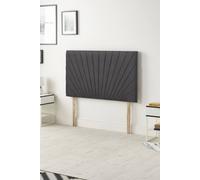 Somnior Platinum Plush Velvet 32" Upholstered Divan Bed Headboard in Black | Size: King