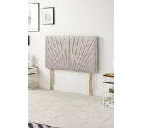 Somnior Platinum Plush Velvet 32" Upholstered Divan Bed Headboard in Silver | Size: Super King