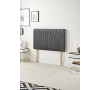 Somnior Platinum Tweed Fabric 32" Upholstered Divan Bed Headboard in Charcoal | Size: King