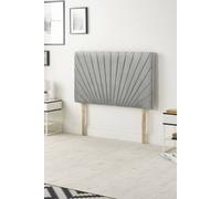 Somnior Platinum Tweed Fabric 32" Upholstered Divan Bed Headboard in Grey | Size: King