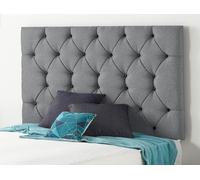 Somnior Premier Plush Velvet 32" Upholstered Divan Bed Headboard in Dark Grey | Size: Single Somnior Dark Grey Single