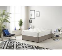 Somnior Tweed Fabric Divan Bed With Sprung Memory Foam Mattress In Brown Brown