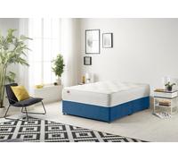 Somnior Tweed Fabric Divan Bed with Sprung Memory Foam Mattress in Navy | Size: Double Somnior Navy Double