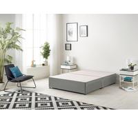 Somnior Ziggy Platform Divan Bed Base With 2 Drawers Linen in Silver | Size: Super King Somnior Silver Super King