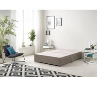Somnior Ziggy Platform Divan Bed Base With 2 Drawers Tweed in Brown | Size: Small Double
