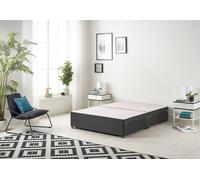 Somnior Ziggy Platform Divan Bed Base With 2 Drawers Tweed In Charcoal Charcoal