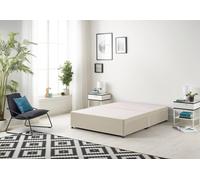 Somnior Ziggy Platform Divan Bed Base With 2 Drawers Tweed in Natural | Size: Double