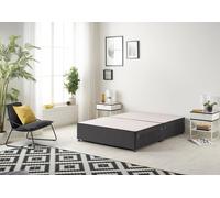Somnior Ziggy Platform Divan Bed Base With 4 Drawers Plush in Black | Size: King Somnior Black King
