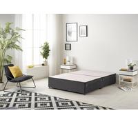 Somnior Ziggy Platform Divan Bed Base With 4 Drawers Plush in Black | Size: Super King