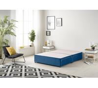 Somnior Ziggy Platform Divan Bed Base With 4 Drawers Plush in Navy | Size: King