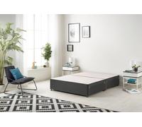 Somnior Ziggy Platform Divan Bed Base With 4 Drawers Tweed in Charcoal | Size: Small Double Somnior Charcoal Small Double