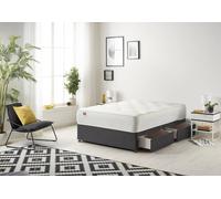 Somnior Ziggy Plush Velvet Divan Bed With 4 Drawers And Sprung Memory Foam Mattress In Black Black