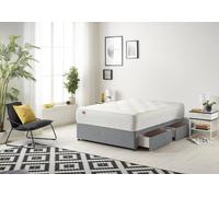 Somnior Ziggy Plush Velvet Divan Bed With 4 Drawers And Sprung Memory Foam Mattress In Charcoal Charcoal