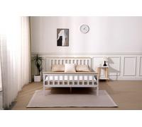 Somnium White / Natural Top Shaker Wooden Bed Frame Starlight Beds Natural Small Double