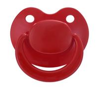 Somniumnight Adult Sized Pacifier Bigshield : Replacement Silicone Dummy Big Teat for Anxiety Release - Orthodontic Paci Taken Apart and Re-Assembled Red