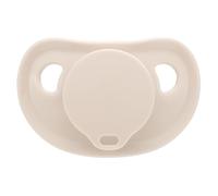 Somniumnight Clear Silicone Adult Pacifier: Wider & Fuller Shell Dummy for Anxiety & Stress Release - DIY Re-Assembled Large Teat Paci Gift for Autism Ivory