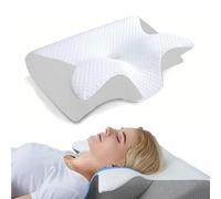 Somnora Align Pillow, Somnora Sleep Pillow, Memory Foam Neck Support Pillow for Neck Shoulder Pain Sleeping, Ergonomic Side Sleeper Pillows with Cooling Cover - Better Sleep Secrets (White)